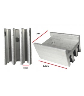 هیت سینک 4 پره ترانزیستوری آلومینیومی 25*20*11mm