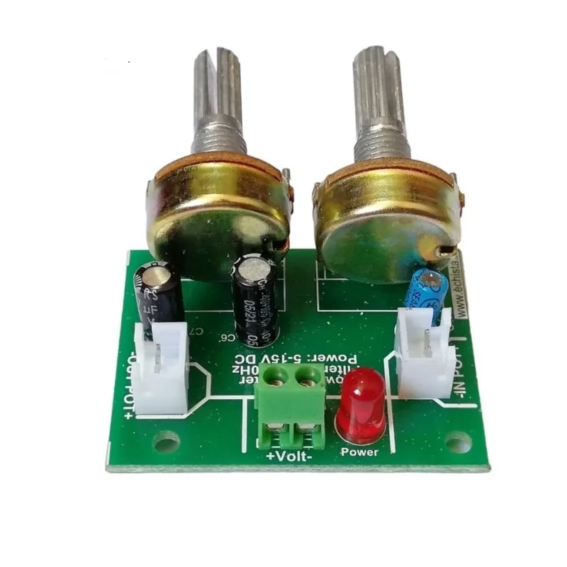ماژول مدار فیلتر پایین گذر ساب ووفر با IC و 2 ولوم