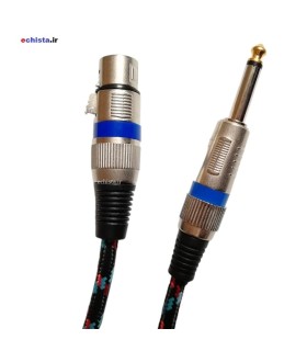 کابل میکروفن 10 متری کنون به میکروفن 6.35mm