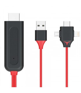 کابل تبدیل Lightning به HDMI انواع موبایل و تبلت به تلویزیون