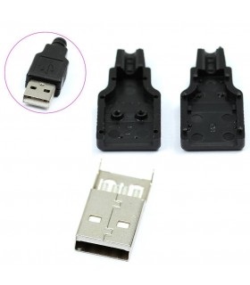 کانکتور نری USB A سرکابلی کاور دار