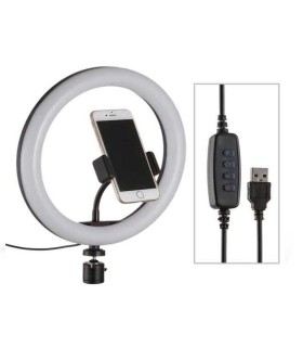 لامپ USB رینگ لایت 10 اینچ رومیزی 26cm مدل QX-260