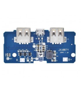 ماژول پاور بانک با دو خروجی USB 5V 2A-1A مدل JX-887Y