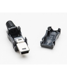 کانکتور نری mini USB سرکابلی با کاور
