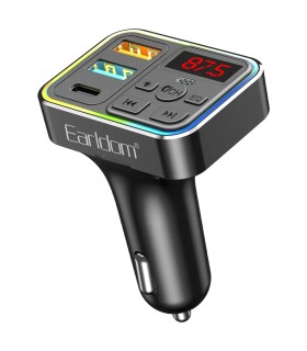 شارژر فندکی بلوتوثی تایپ‌سی و USB با اف‌ام‌پلیر ارلدام M109