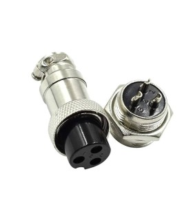 کانکتور نظامی 3 پین قطر 16 میلی‌متر مدل GX16