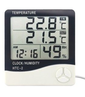 دماسنج و رطوبت سنج دیجیتال 2 سنسور HTC-2